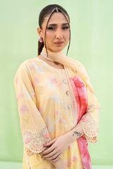 Falling Pretty By Kaanthaa Stitched 3 Piece Summer Suit-Daisy Daze