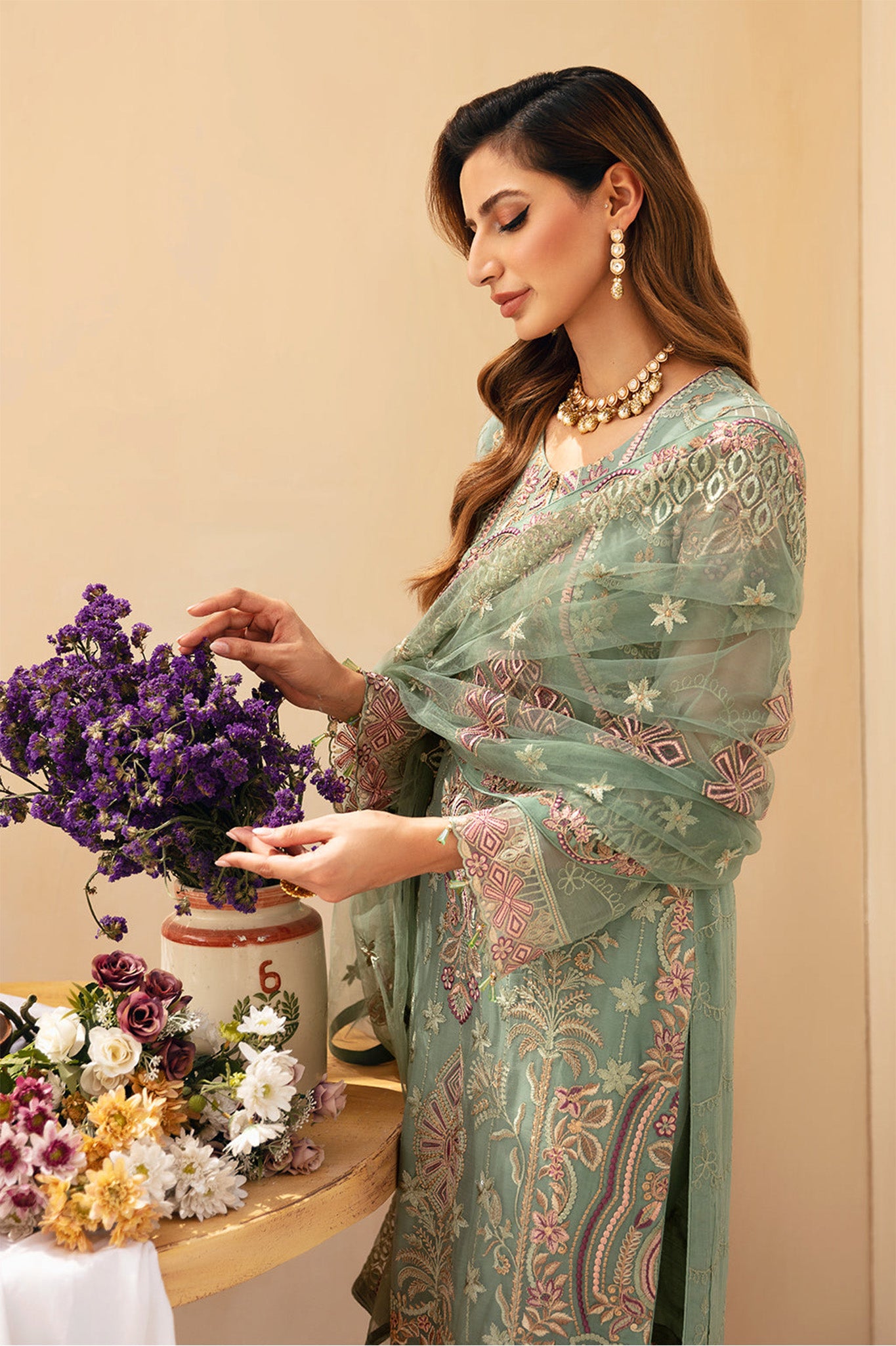 Chevron By Ramsha Unstitched 3 Piece Luxury Chiffon Vol-09 Collection'2024-A-901