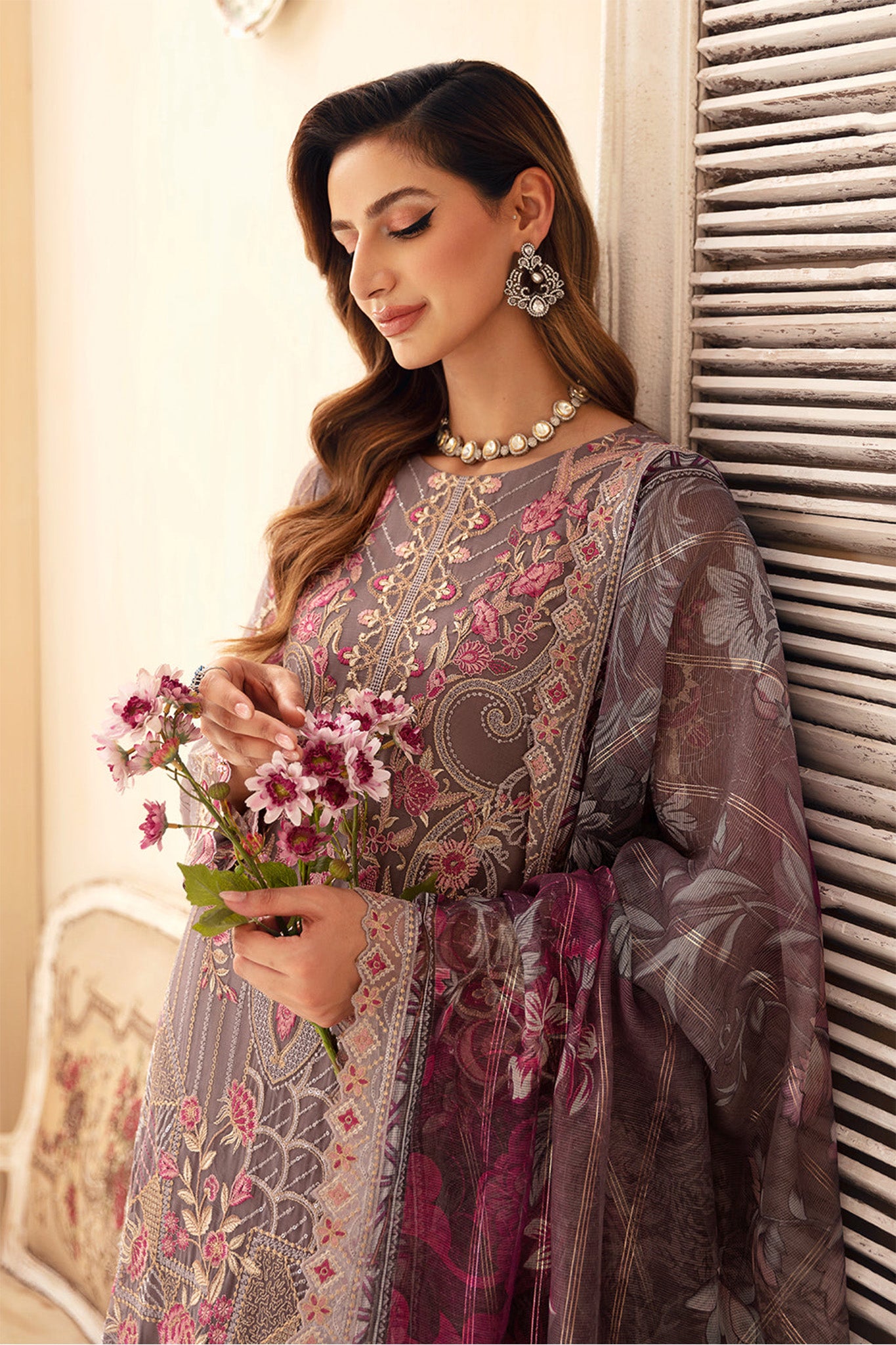 Chevron By Ramsha Unstitched 3 Piece Luxury Chiffon Vol-09 Collection'2024-A-911