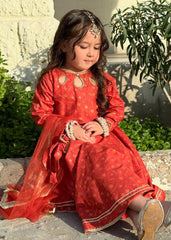 Eid Ki Khushiyan By Modest Stitched 3 Piece Cotton Frock Collection'2025-9220-Brn