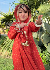 Eid Ki Khushiyan By Modest Stitched 3 Piece Cotton Frock Collection'2025-9220-Brn