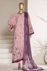 Sada Bahar Stitched 3 Piece Self Lawn Kaftan Suit-PR-924-Pink