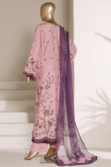 Sada Bahar Stitched 3 Piece Self Lawn Kaftan Suit-PR-924-Pink
