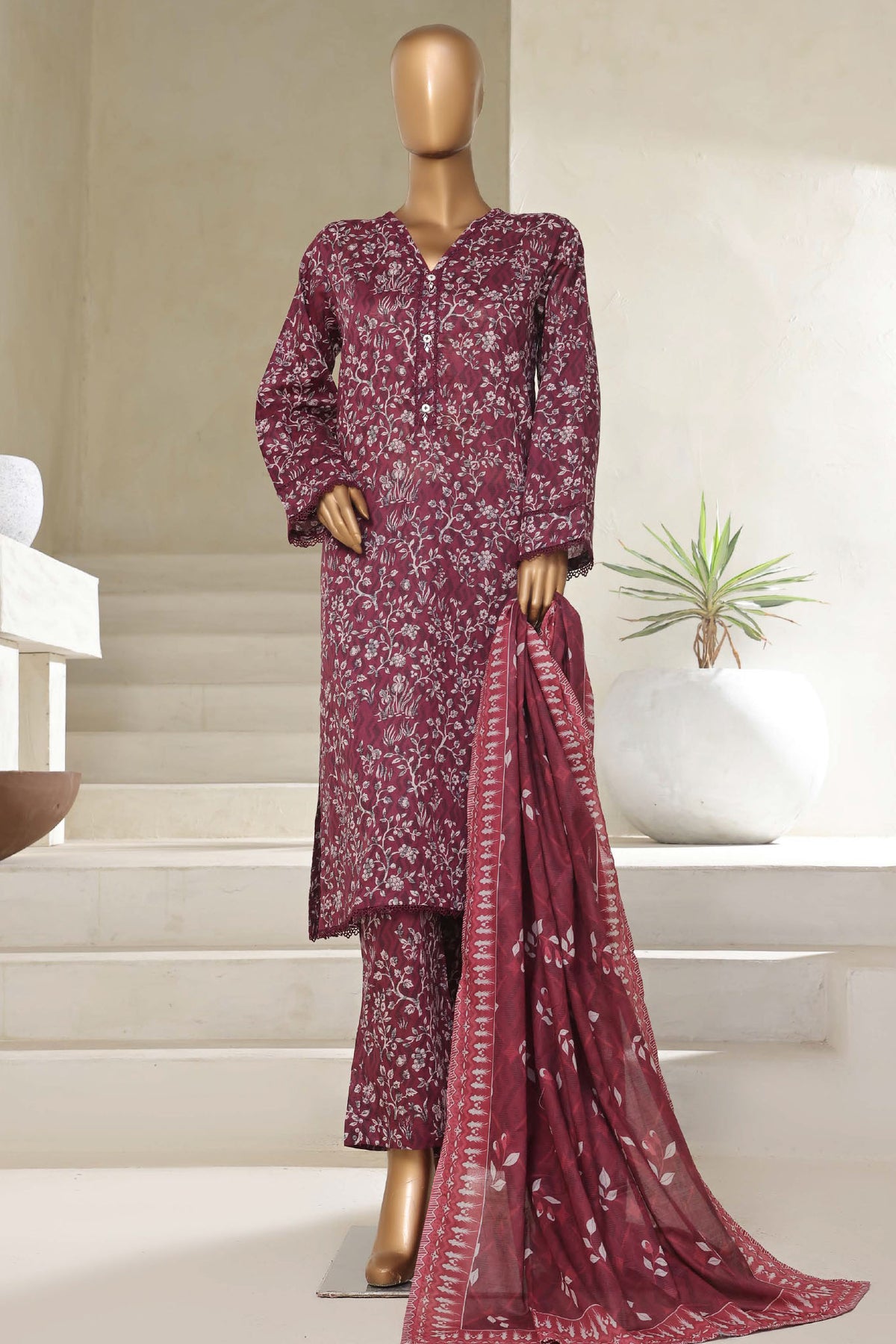 Sada Bahar Stitched 3 Piece Printed Lawn Vol-05 Collection'2025-PR-9547-Falsa