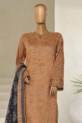 Sada Bahar Stitched 3 Piece Printed Lawn Vol-05 Collection'2025-PR-9557-Brown
