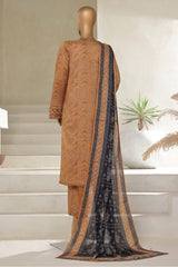 Sada Bahar Stitched 3 Piece Printed Lawn Vol-05 Collection'2025-PR-9557-Brown