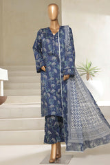 Sada Bahar Stitched 3 Piece Printed Lawn Vol-05 Collection'2025-PR-9558-Blue