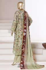 Sada Bahar Stitched 3 Piece Festive Emb Lawn With Fancy Dupatta Vol-02 Suit-EMB-982-GREEN