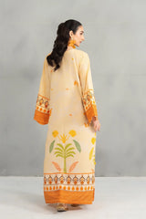 Panache Apparel-Stitched Summer Kaftan-Yellow Bloom