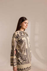 Yaaqot Stitched 2 Piece Lawn Collection-Black Flower Dgn # 03