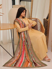 Tng By Md Odhni Collection-Phool Stripe Silk Odhni (Light Multi)