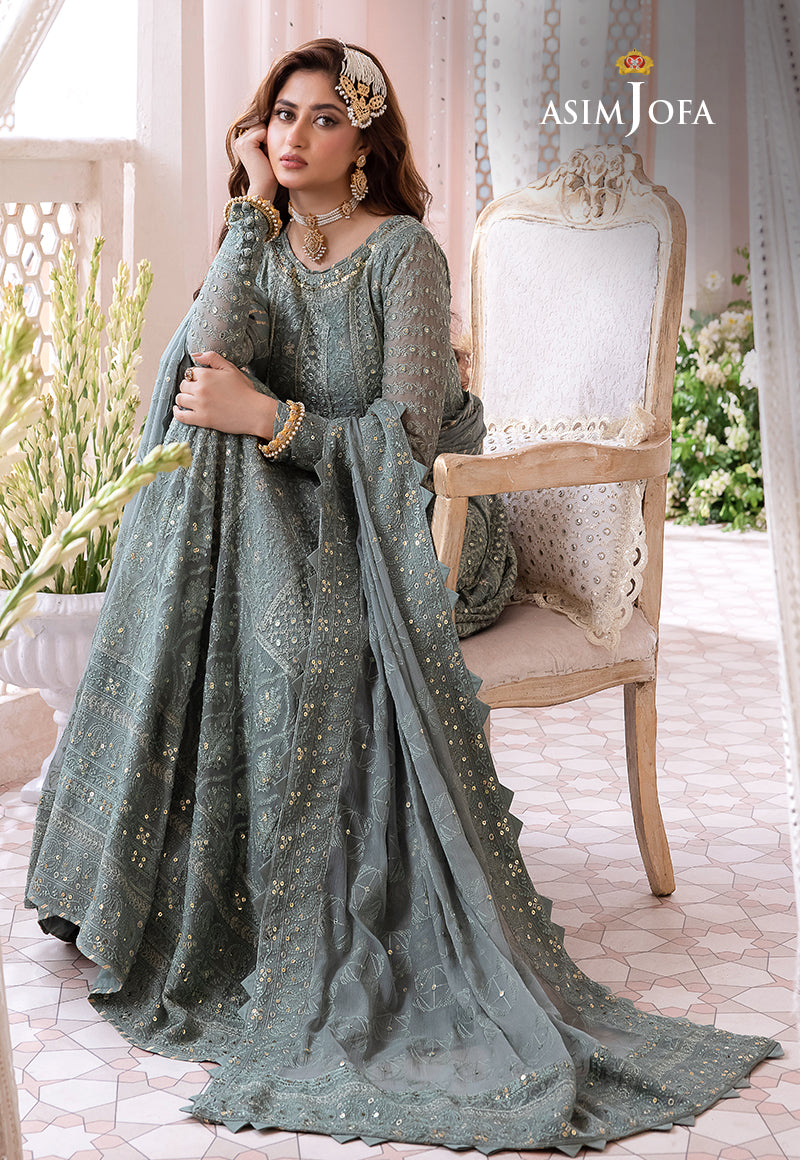 Asim Jofa Chandni '23 Ajcc-07 Designers Stitched Embroidered Chiffon 3 Pcs