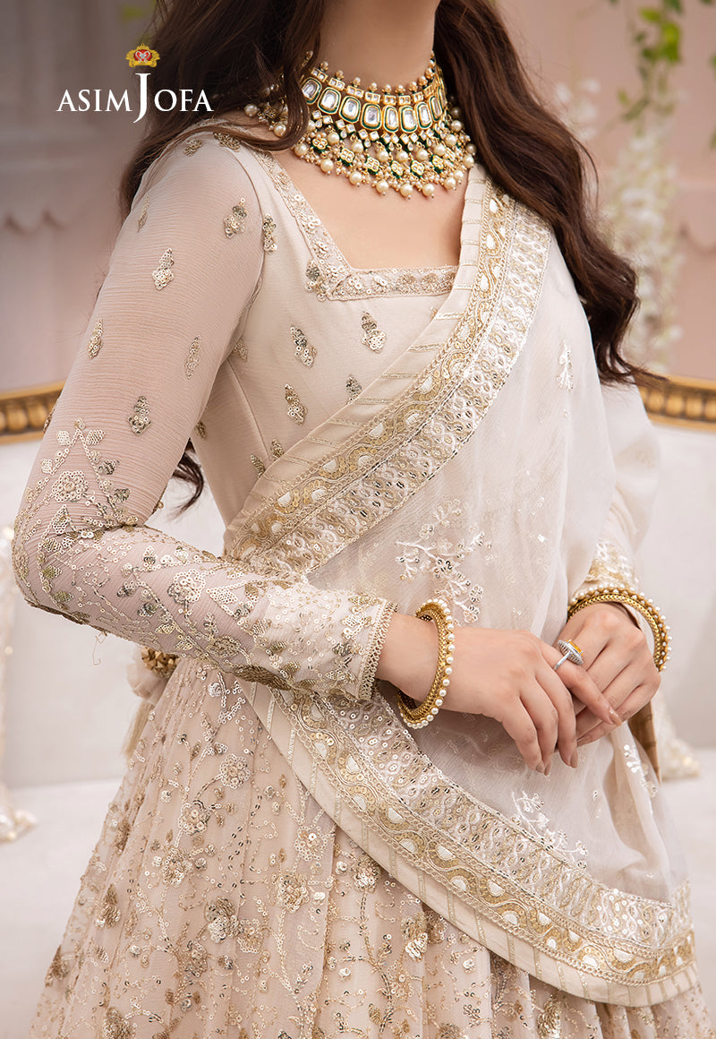 Asim Jofa Designers Limited Edition Ajccd-02 Embroidered Chiffon Stitched 3 Pcs