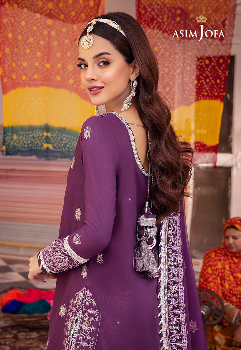 Asim Jofa Abresham '23 Ajab-08 Embroidered Lawn Silk 3 Pcs