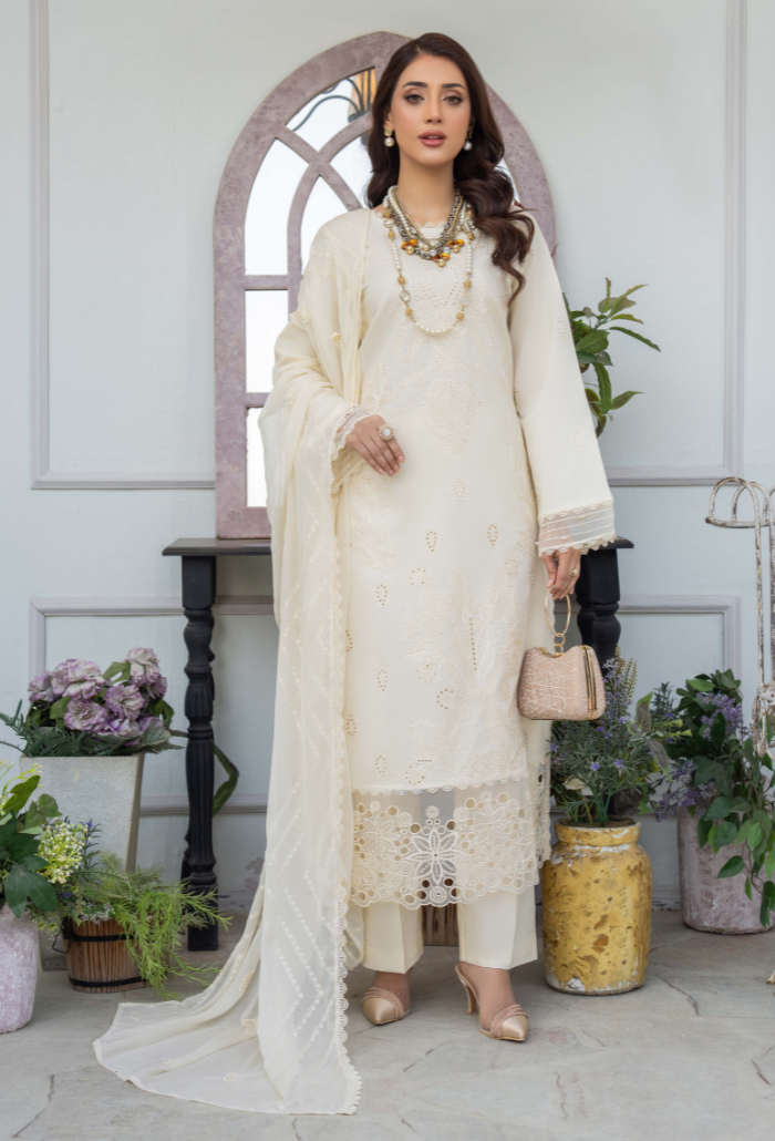 Aviva By Humdum Unstitched 3 Piece Emb Lawn Collection-D-03