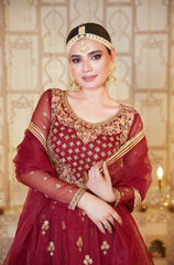 Kalidaar Frocks By Asma & Sidra Stitched Formals Suit-Rose Queen