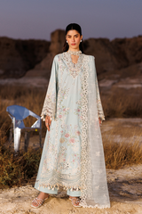 Sunlit Groove By Emaan Adeel Unstitched 3 Piece Luxury Lawn Suit-Morning Dew