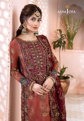 Asim Jofa Chandni '23 Ajcc-01 Designers Stitched Embroidered Raw Silk 3 Pcs