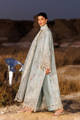 Sunlit Groove By Emaan Adeel Unstitched 3 Piece Luxury Lawn Suit-Morning Dew