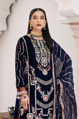 Andaz e Makhmal By Zebtan Unstitched 3 Piece Luxury Formals Suit-ZAM-11