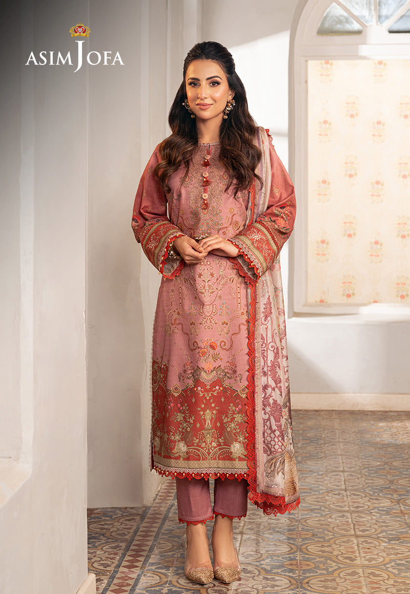 Asim Jofa Aira & Asra Pret Ajarp-08 Printed Jacquard Stitched 3 Pcs