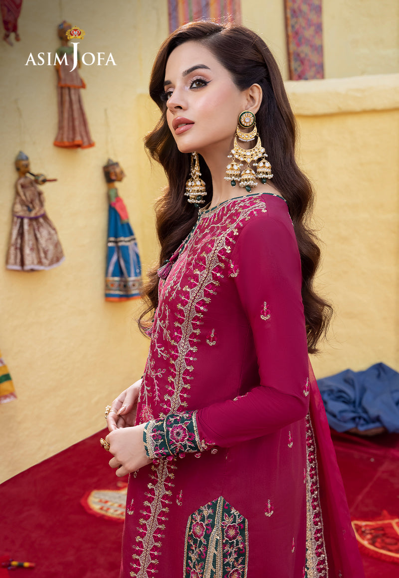 Asim Jofa Abresham '23 Ajab-12 Embroidered Lawn Silk 3 Pcs