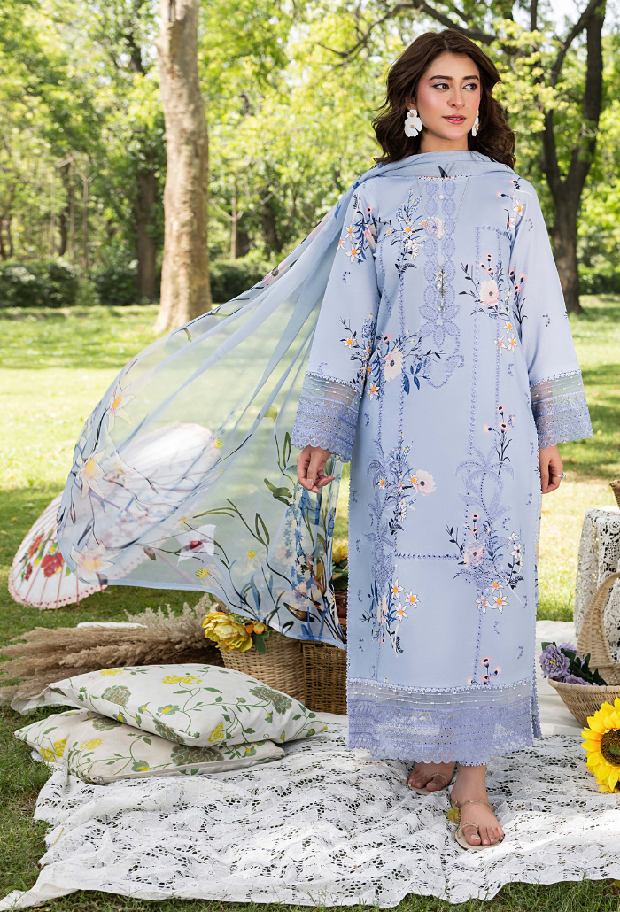 Koel By Humdum Unstitched 3 Piece Emb Chikankari Lawn Collection'2025-D-08