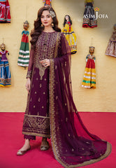 Asim Jofa Abresham '23 Ajab-03 Embroidered Chiffon 3 Pcs