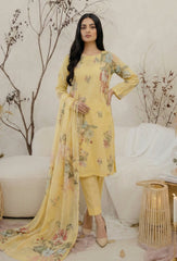Floral By Humdum Unstitched 3 Piece Lawn Suit-D04