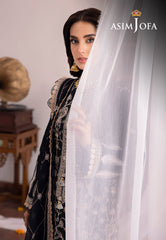 Asim Jofa Shadow Work '23 Ajsw-27 Embroidered Poly Viscose 3 Pcs