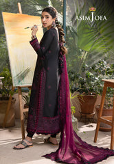Asim Jofa Shadow Work '23 Ajsw-16 Embroidered Lawn Silk 3 Pcs