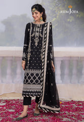 Asim Jofa Abresham '23 Ajab-01 Embroidered Lawn Silk 3 Pcs