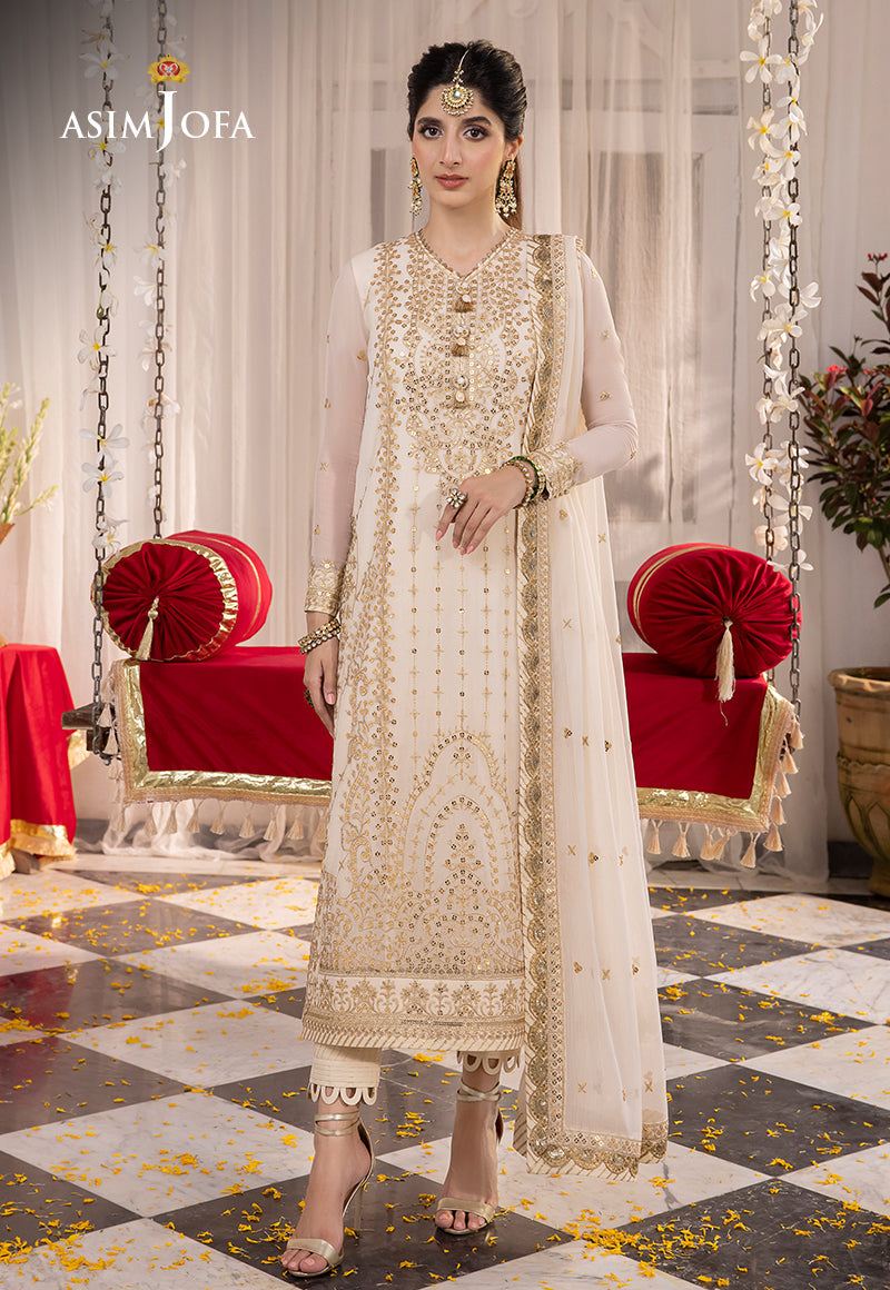 Asim Jofa Abresham '23 Ajab-21 Embroidered Chiffon 3 Pcs