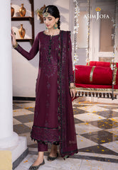 Asim Jofa Abresham '23 Ajab-05 Embroidered Lawn Silk 3 Pcs