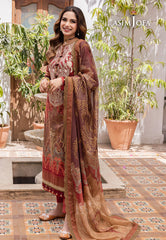 Asim Jofa Rania Pre-Winter '23 Ajrw-01 Embroidered Premium Winter Cotton 3 Pcs