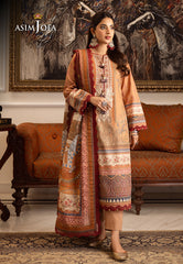 Asim Jofa Aira & Asra Winter Shawl Collection Ajiw-10 Embroidered Karandi 3 Pcs