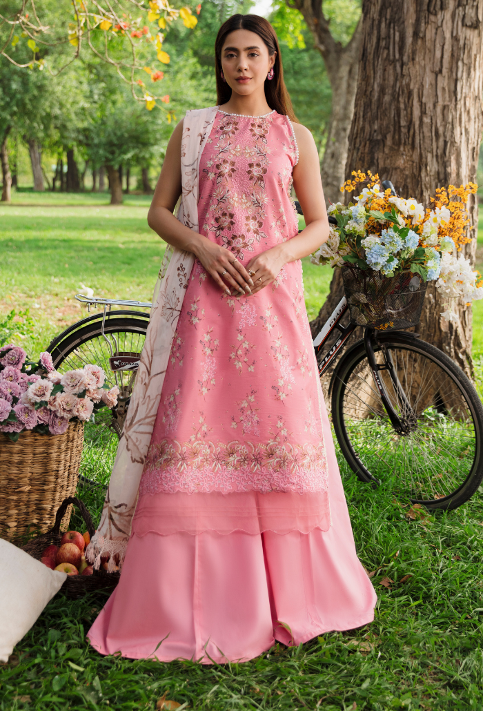 Summer Breeze By Humdum Unstitched 3 Piece Printed Emb Lawn Collection'2025-D-04