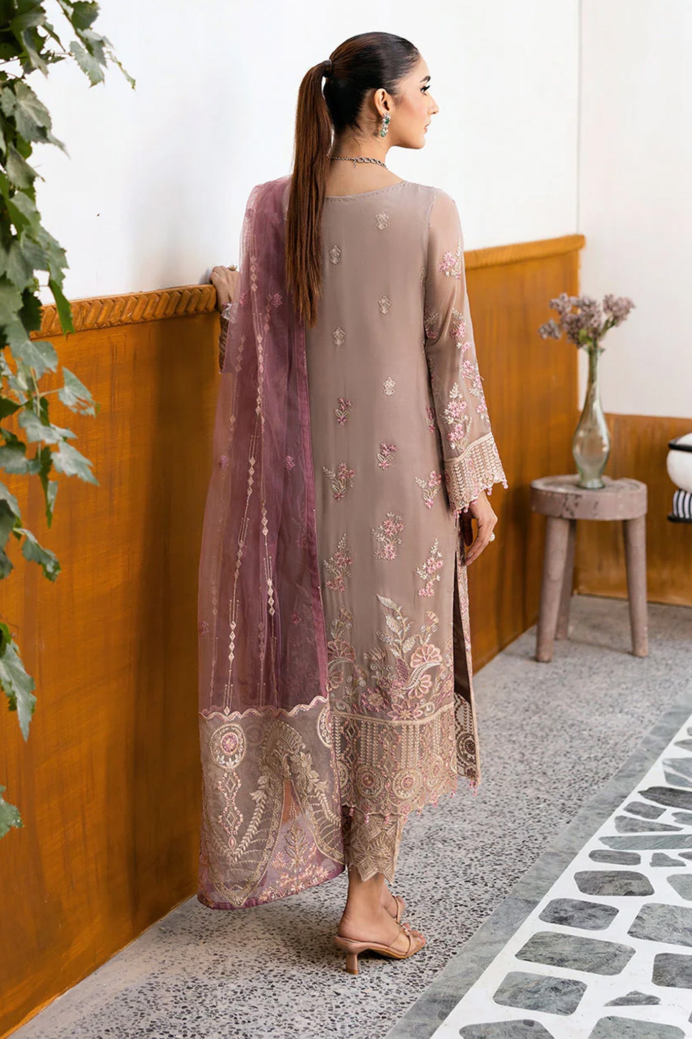 Chevron by Ramsha Unstitched 3 Piece Formals Vol-10 Collection'2025-A-1009