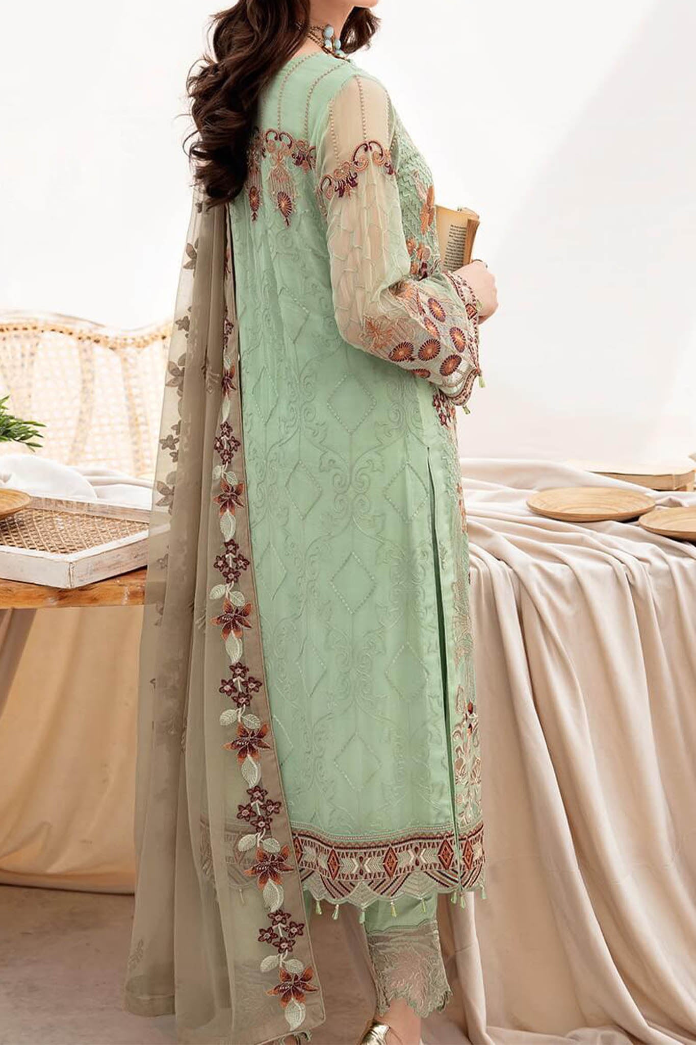 Chevron by Ramsha Unstitched 3 Piece Chiffon Vol-07 Collection'2023-A-710
