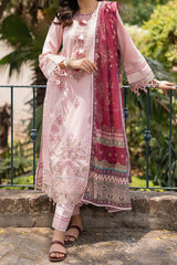 Shezlin by Aabyaan Unstitched 3 Piece Chikankari Print Lawn Collection'2023-AC-09