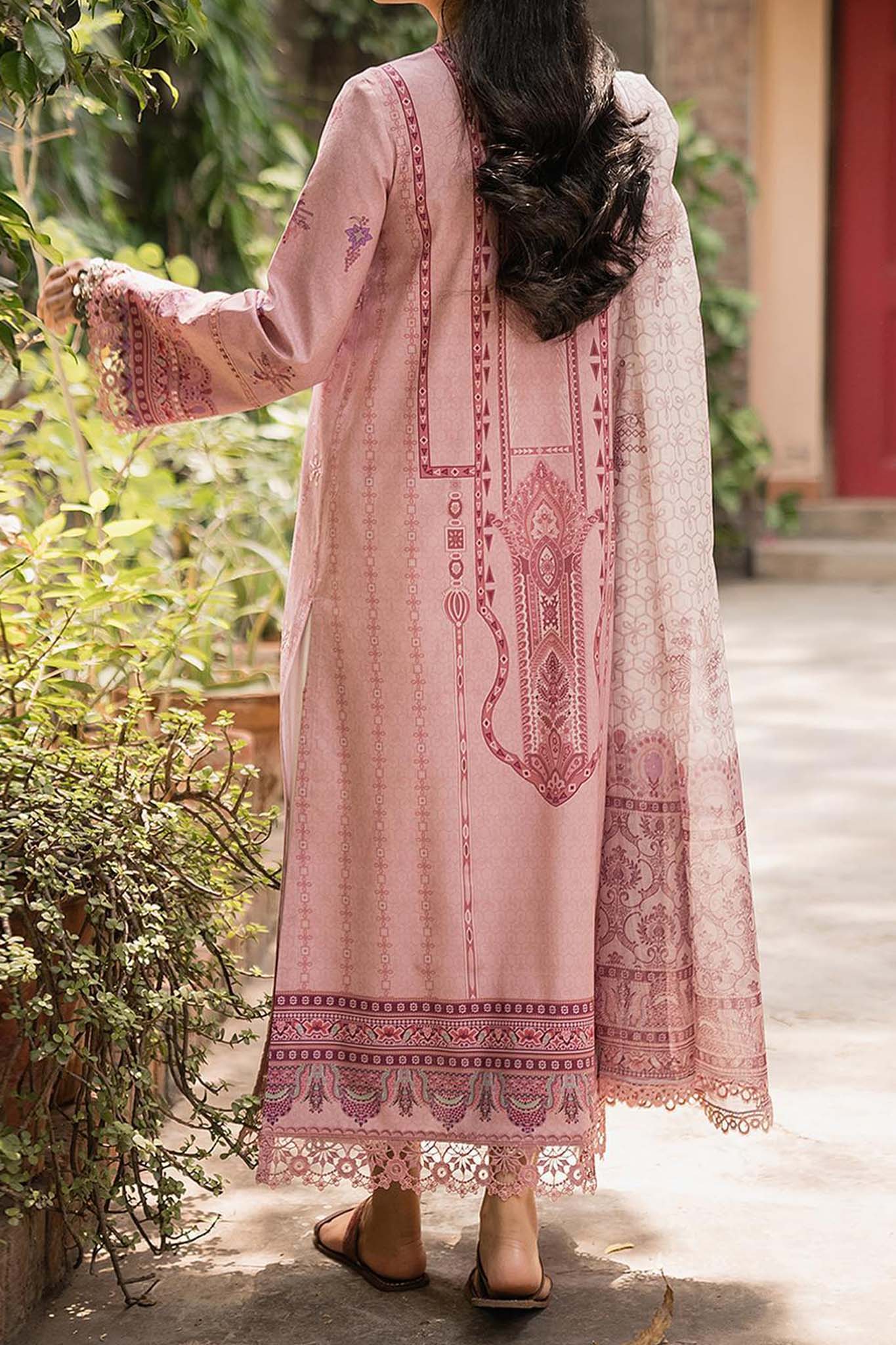 Shezlin by Aabyaan Unstitched 3 Piece Chikankari Print Lawn Collection'2023-AC-03
