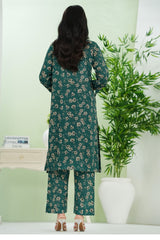 Aizal Stitched 2 Piece Co Ords Prints 2 Collection'2025-AC2-666-Dark Green