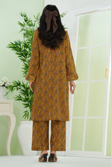 Aizal Stitched 2 Piece Co Ords Prints 2 Collection'2025-AC2-671-Mustard