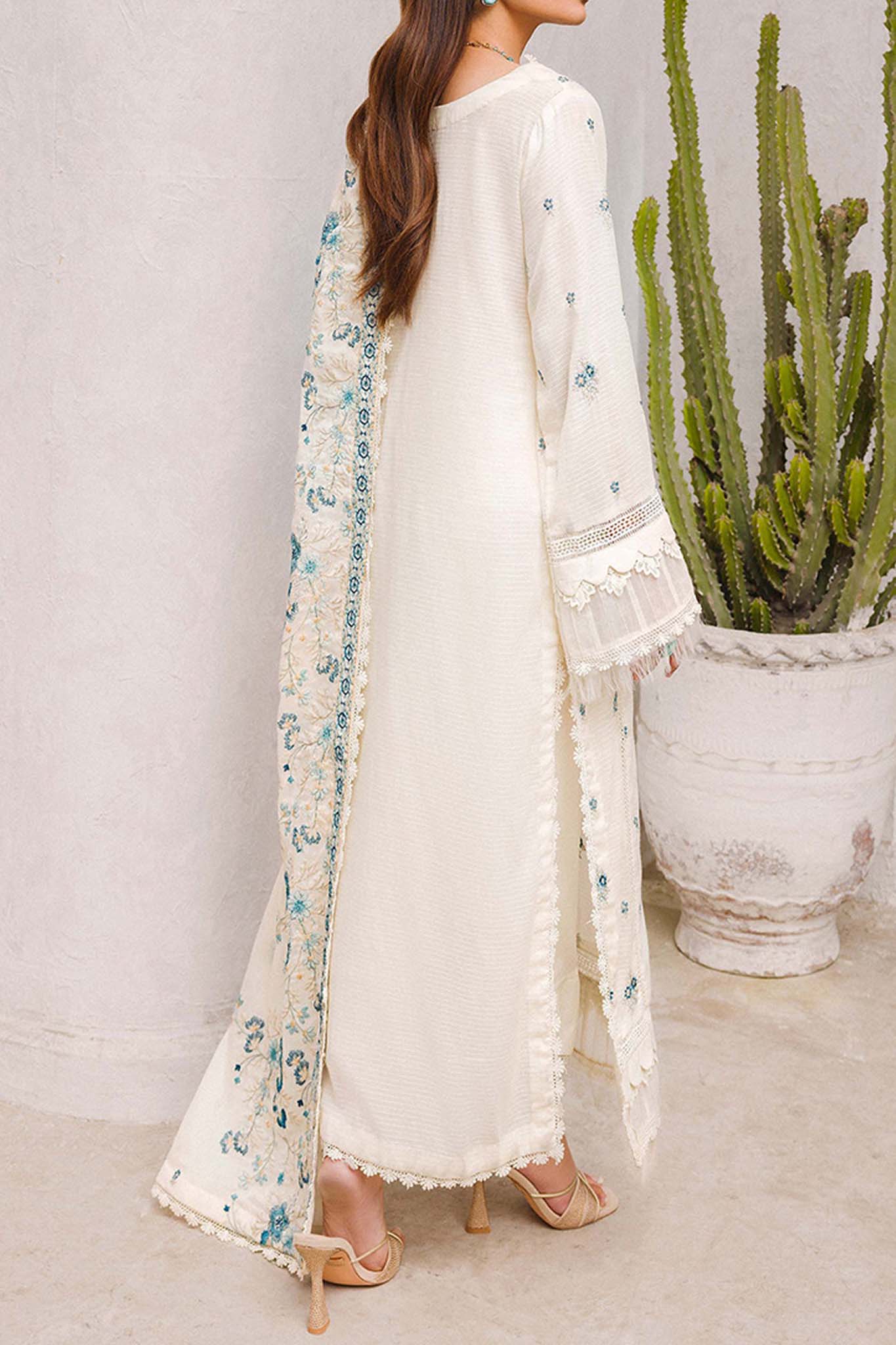 Adan's Libas Unstitched 3 Piece Chikankari Lawn Collection'2024-ACL-08