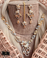 Made For Her-Elite AD Zircon Necklace Set - KFS1031