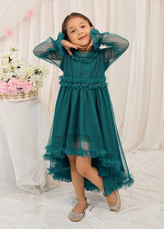 Modest Stitched Kids Formals Collection'2024-Sage