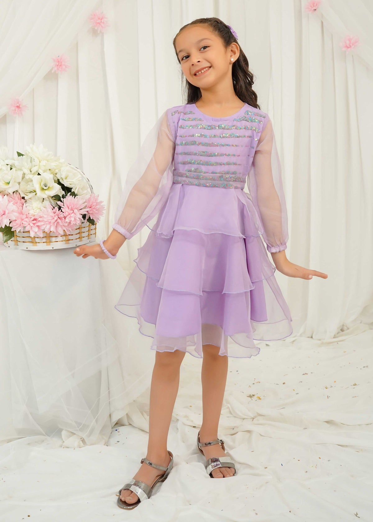 Modest Stitched Kids Formals Collection'2024-Lilac