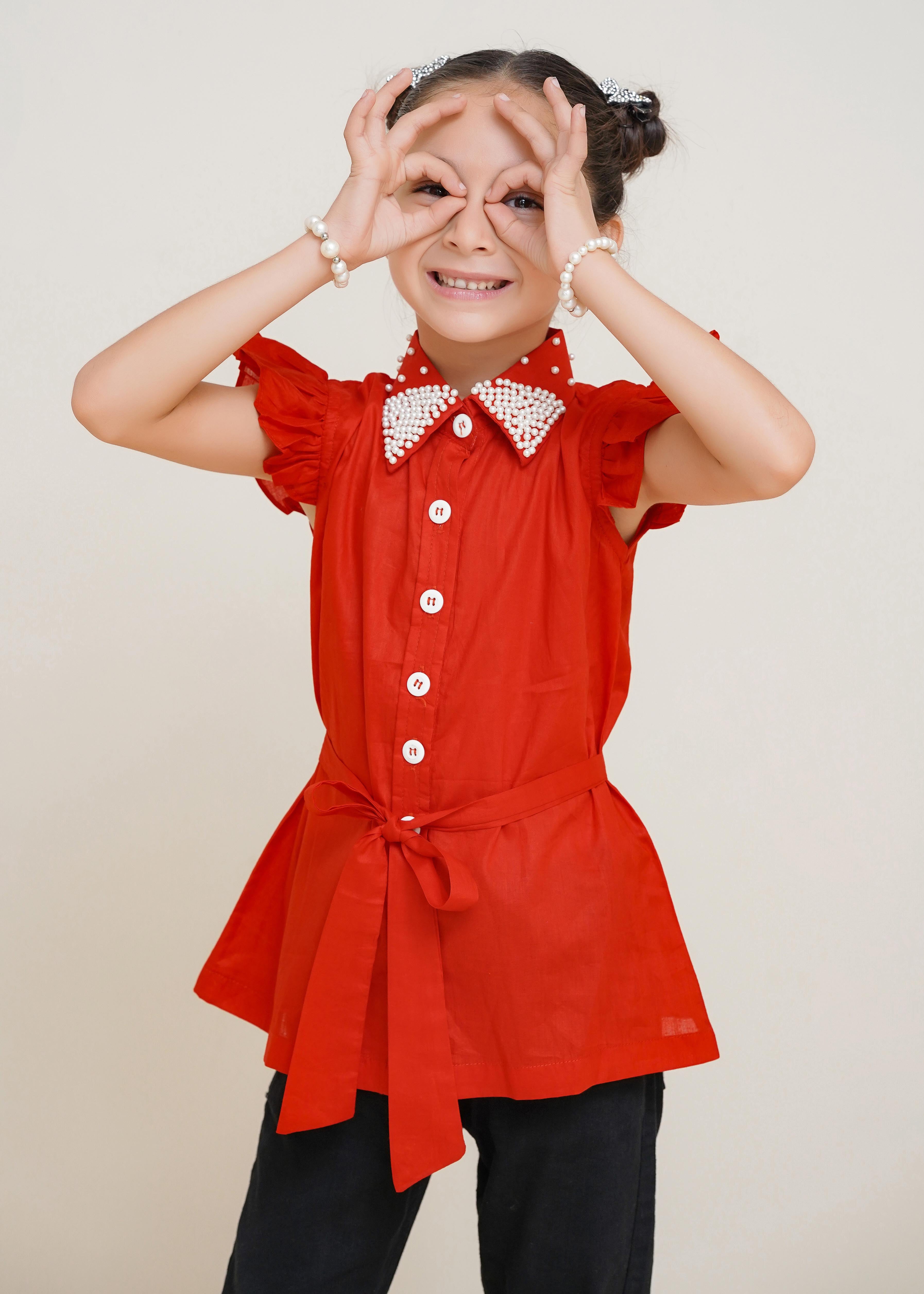 Modest Stitched Summer Kids Shirts Collection'2024-Willow Bloom