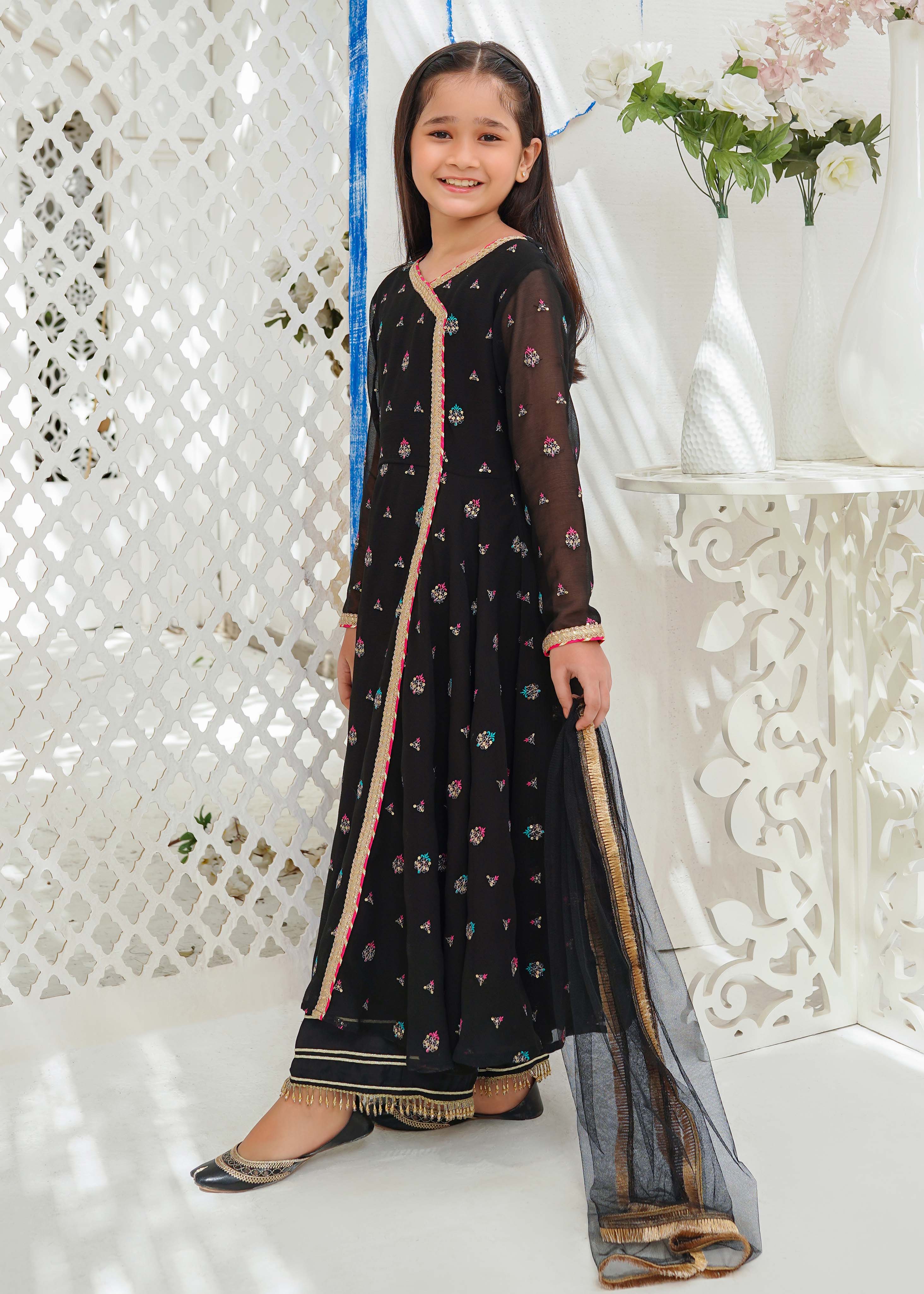 Modest Stitched 3 Piece Kids Formals Collection'2024-Surmai