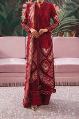 The Painted Garden By Afrozeh Unstitched 3 Piece Emb Lawn Collection'2024-AEF-06-Dahlia Dusk